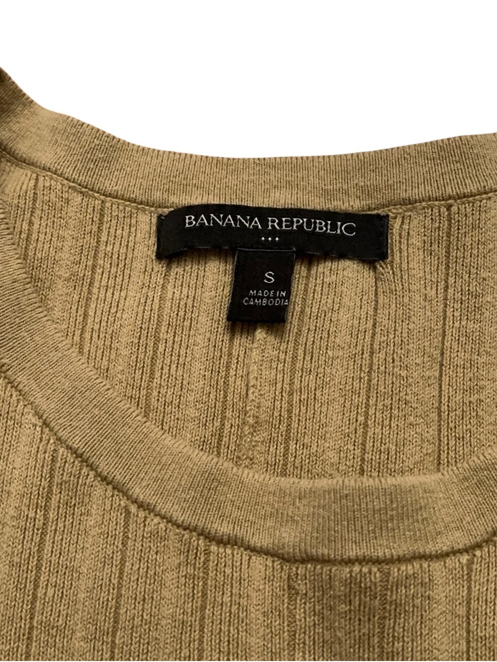 Banana Republic Pleated Above Knee Sweater Dress Womens Size S Beige - Picture 3 of 5